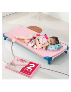 Sábanas para Cunas de Guardería RowinsyDD Rosa 58.4x129.5 cm 2 Pcs