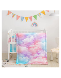 Juego de Ropa de Cuna 3 Piezas Datura Home Mariposas Acuarela