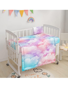 Juego de Ropa de Cuna 3 Piezas Datura Home Mariposas Acuarela 2