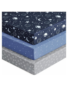Sábanas ajustadas para cuna Unnivoll 3 piezas 132x71cm