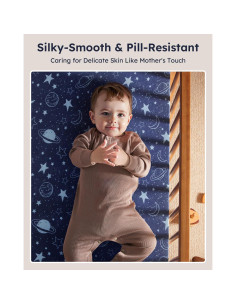 Sábanas ajustadas para cuna Unnivoll 3 piezas 132x71cm 2