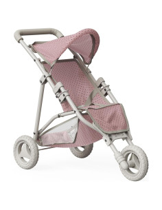 Carrito de Muñecas Jogging Olivia's Little World Rosa y Crema
