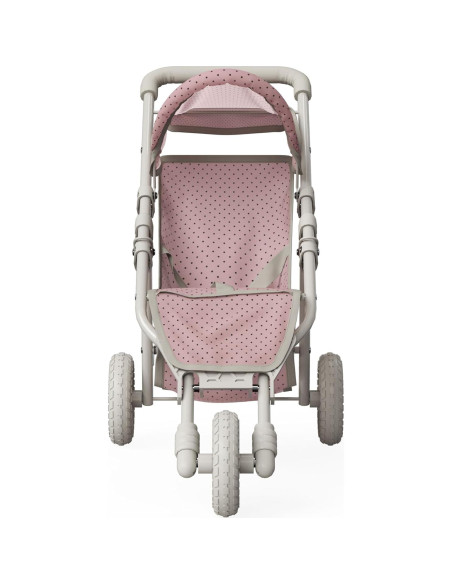 Carrito de Muñecas Jogging Olivia's Little World Rosa y Crema
