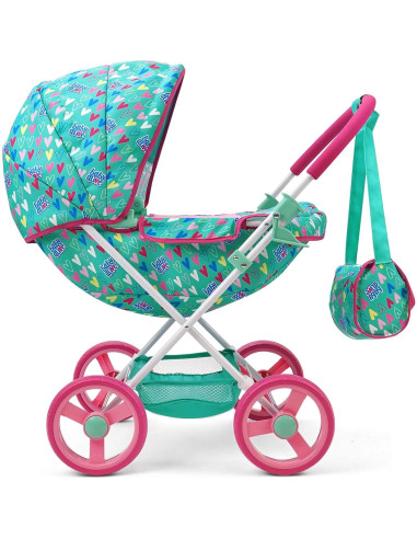 Carrito Deluxe para Muñecas Baby Alive - Verde y Rosa - 46 cm