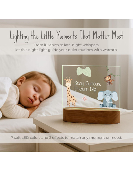 Luz Nocturna LED The Little Stork Jungle 7 Colores 312g