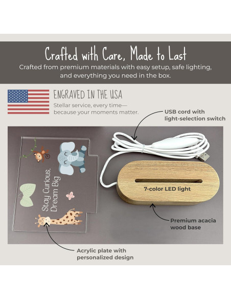 Luz Nocturna LED The Little Stork Jungle 7 Colores 312g