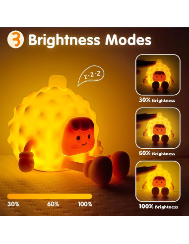 Luz Nocturna Ajustable Miedecdel, Silicona, 3 Brillos, 248g