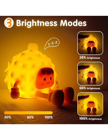 Luz Nocturna Ajustable Miedecdel, Silicona, 3 Brillos, 248g