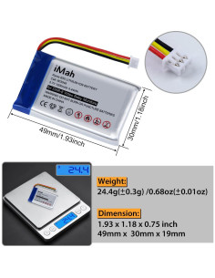 Batería de litio recargable iMah para monitor Infant Optics DXR-8 2
