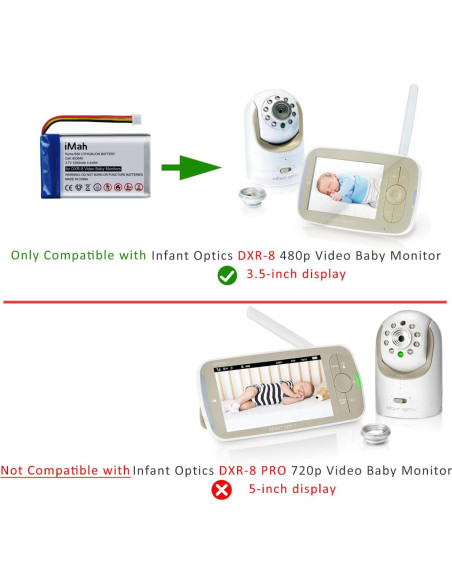 Batería de litio recargable iMah para monitor Infant Optics DXR-8