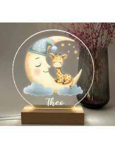 Luz Nocturna Personalizada Jirafa Mirror Mania LED 12.7 cm 2