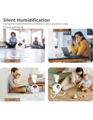 Humidificador Ultrasónico Pulpo Genérico 400ml con Luz Nocturna