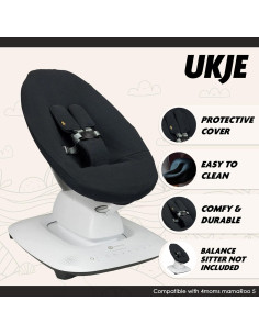 Cubierta Protectora Ukje para Columpio 4moms mamaRoo 5 - Negro 2