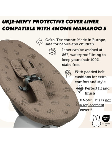 Cubierta Protectora UKJE Miffy para Columpio Bebé MamaRoo