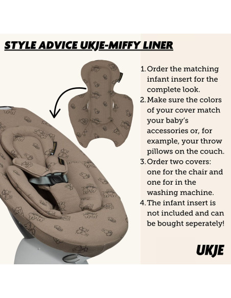 Cubierta Protectora UKJE Miffy para Columpio Bebé MamaRoo