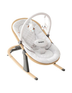Silla Balancín Swegrow para Bebés - 2 en 1, Ajustable, Blanco