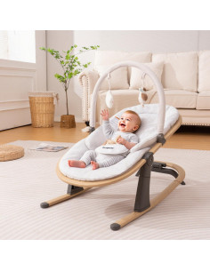 Silla Balancín Swegrow para Bebés - 2 en 1, Ajustable, Blanco 2
