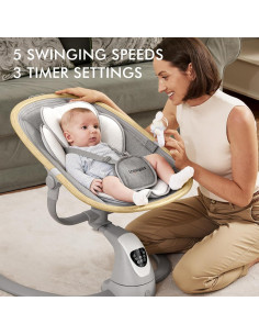 Columpio Eléctrico para Bebés Angelbliss S801 - Detección de Llanto 2