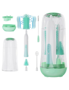 Juego de Cepillos Eléctricos VSTM 6 en 1 para Biberones Verde