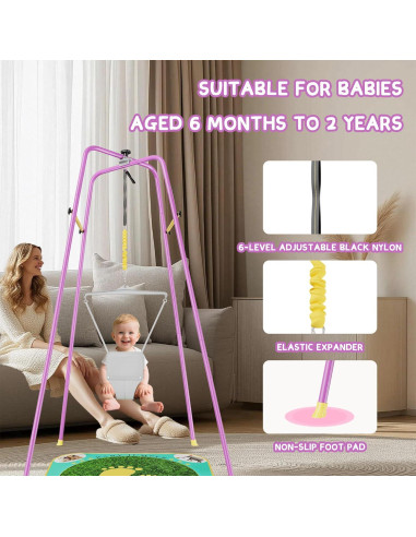 Saltador para Bebés EL&IT-Wings Púrpura Ajustable 6-24 Meses