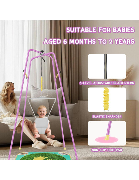 Saltador para Bebés EL&IT-Wings Púrpura Ajustable 6-24 Meses Saltador para Bebés EL&IT-Wings Púrpura Ajustable 6-24 Meses