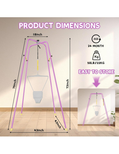 Saltador para Bebés EL&IT-Wings Púrpura Ajustable 6-24 Meses