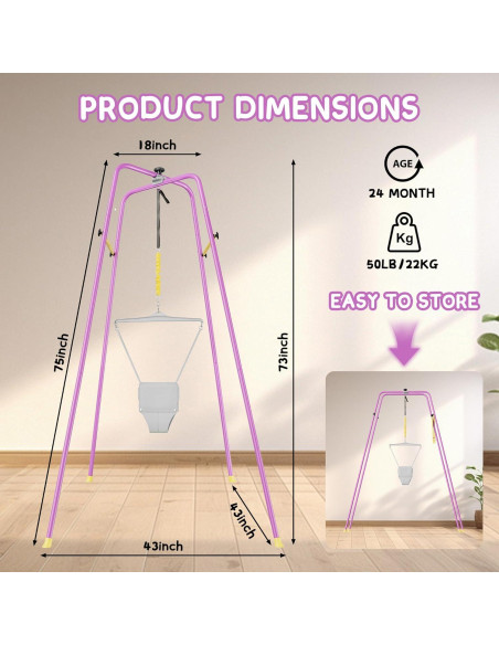 Saltador para Bebés EL&IT-Wings Púrpura Ajustable 6-24 Meses Saltador para Bebés EL&IT-Wings Púrpura Ajustable 6-24 Meses