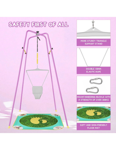 Saltador para Bebés EL&IT-Wings Púrpura Ajustable 6-24 Meses Saltador para Bebés EL&IT-Wings Púrpura Ajustable 6-24 Meses