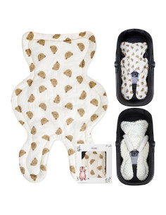 Funda Cojín 2 en 1 para Asiento de Coche Bebé Osos