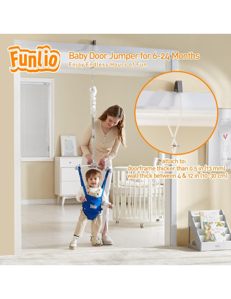 Saltador de Puerta para Bebés FUNLIO Ajustable 6-24 Meses Saltador de Puerta para Bebés FUNLIO Ajustable 6-24 Meses
