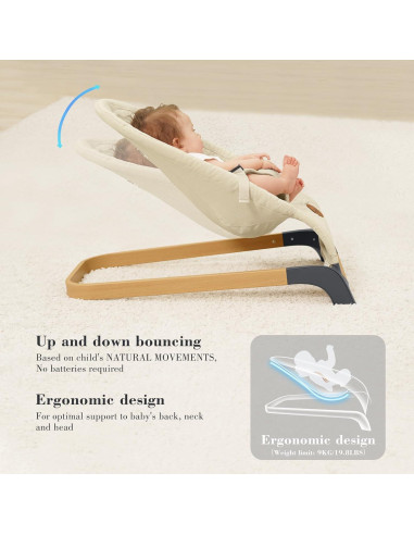 Rebotador y Columpio para Bebés Angelbliss con Detección de Llanto