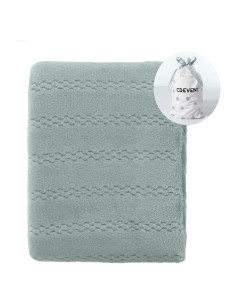 Manta Ligera Acogedora CREVENT 76x102 cm para Bebés Gris Claro