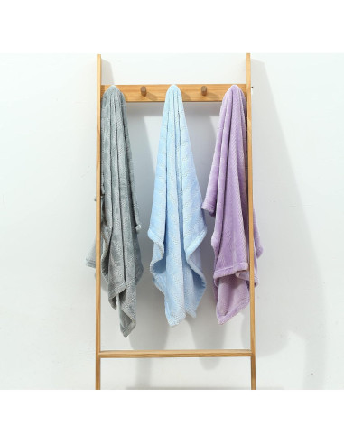 Manta Ligera Acogedora CREVENT 76x102 cm para Bebés Gris Claro