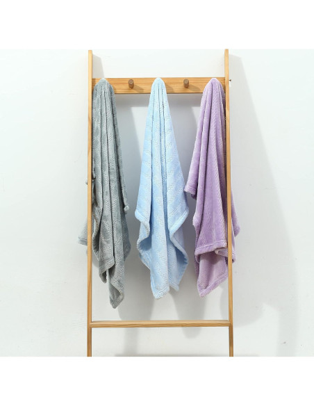 Manta Ligera Acogedora CREVENT 76x102 cm para Bebés Gris Claro