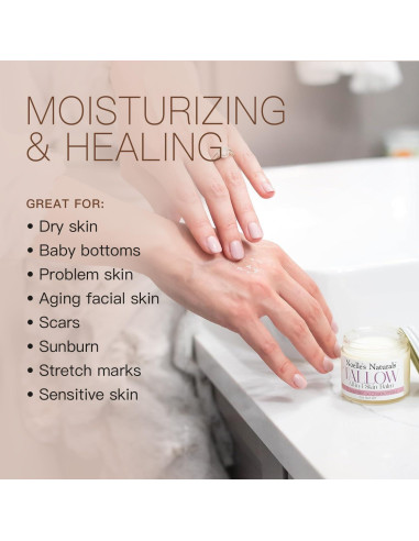 Bálsamo de Sebo Orgánico 56.7g - Lavanda y Manzanilla - Hidratante Multiusos