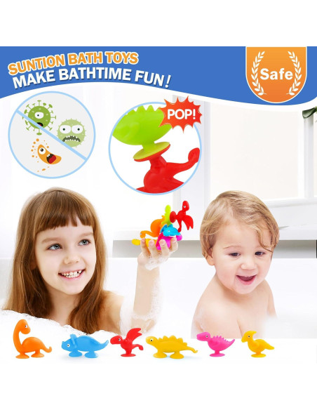 Tazas de Succión de Dinosaurios Tepear - 16 Piezas para Bebés Tazas de Succión de Dinosaurios Tepear - 16 Piezas para Bebés