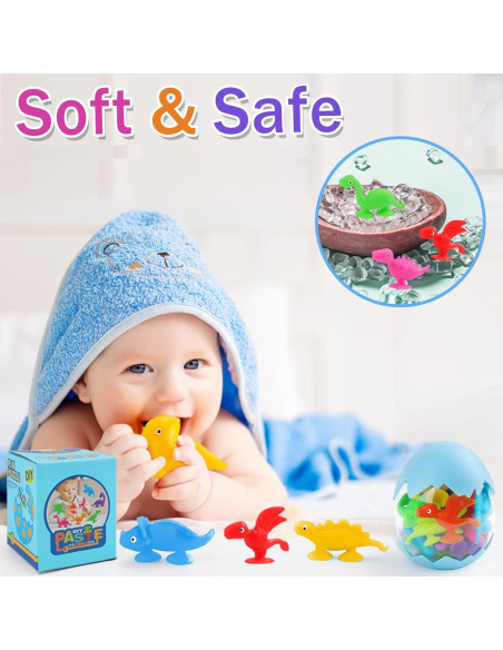 Tazas de Succión de Dinosaurios Tepear - 16 Piezas para Bebés Tazas de Succión de Dinosaurios Tepear - 16 Piezas para Bebés