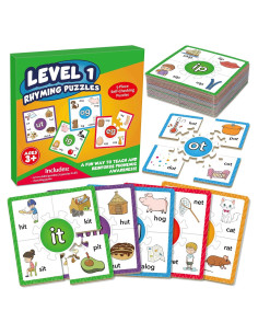 Juegos de Rompecabezas Fonéticos Edulok - 15 Tarjetas para Niños