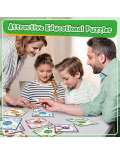 Juegos de Rompecabezas Fonéticos Edulok - 15 Tarjetas para Niños 2