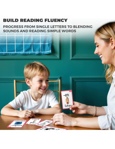 Tarjetas de Flash Fonéticas QUOKKA 260 Piezas para Niños 3-8 Años 2