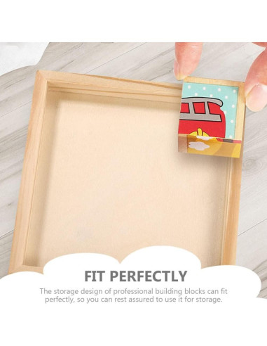 Juego de 5 Bandejas de Madera Anidadas SEWACC Cuadradas