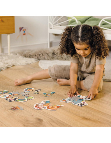 Rompecabezas de Figuras de Carreras Bababoo | 4 Piezas | 20.32x15.24 cm