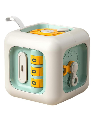 Cubo de Actividad Montessori Verde ZhildChen 6 en 1 para Niños