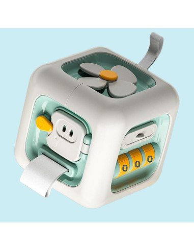 Cubo de Actividad Montessori Verde ZhildChen 6 en 1 para Niños