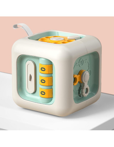 Cubo de Actividad Montessori Verde ZhildChen 6 en 1 para Niños