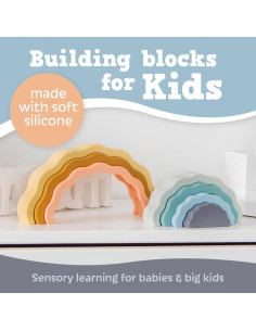Apilador Arcoíris Ripple ReLIVE - Bloques de Silicona para Bebés 2