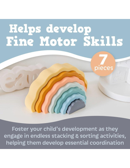 Apilador Arcoíris Ripple ReLIVE - Bloques de Silicona para Bebés