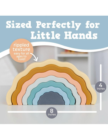 Apilador Arcoíris Ripple ReLIVE - Bloques de Silicona para Bebés