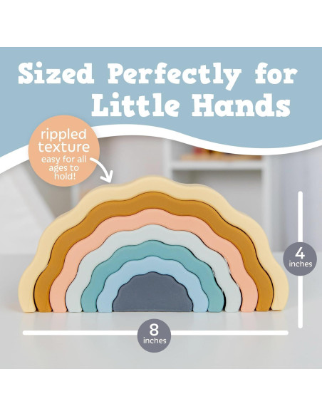 Apilador Arcoíris Ripple ReLIVE - Bloques de Silicona para Bebés