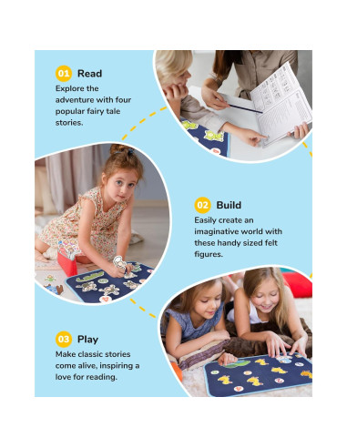 CHEFAN Conjunto de 12 Piezas de Tablero de Fieltro Infantil